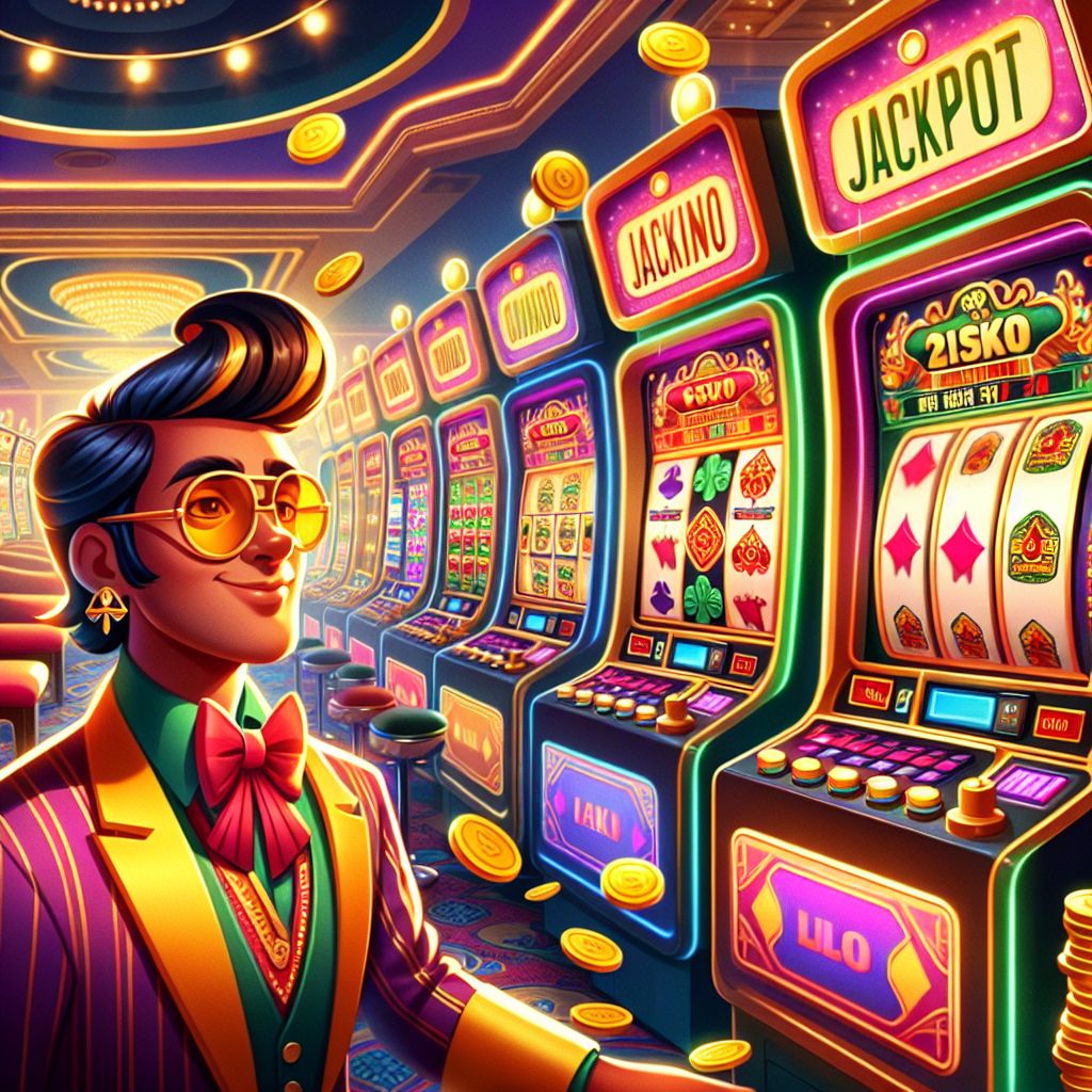 Cartoon slot explorer with reels, coins, and a jackpot banner in a Bangladesh-themed color palette